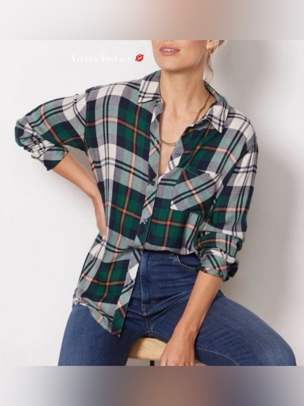 RAILS LONG SLEEVE PLAID BUTTON-DOWN 'HUNTER SHIRT' IN FOREST/NAVY/STONE